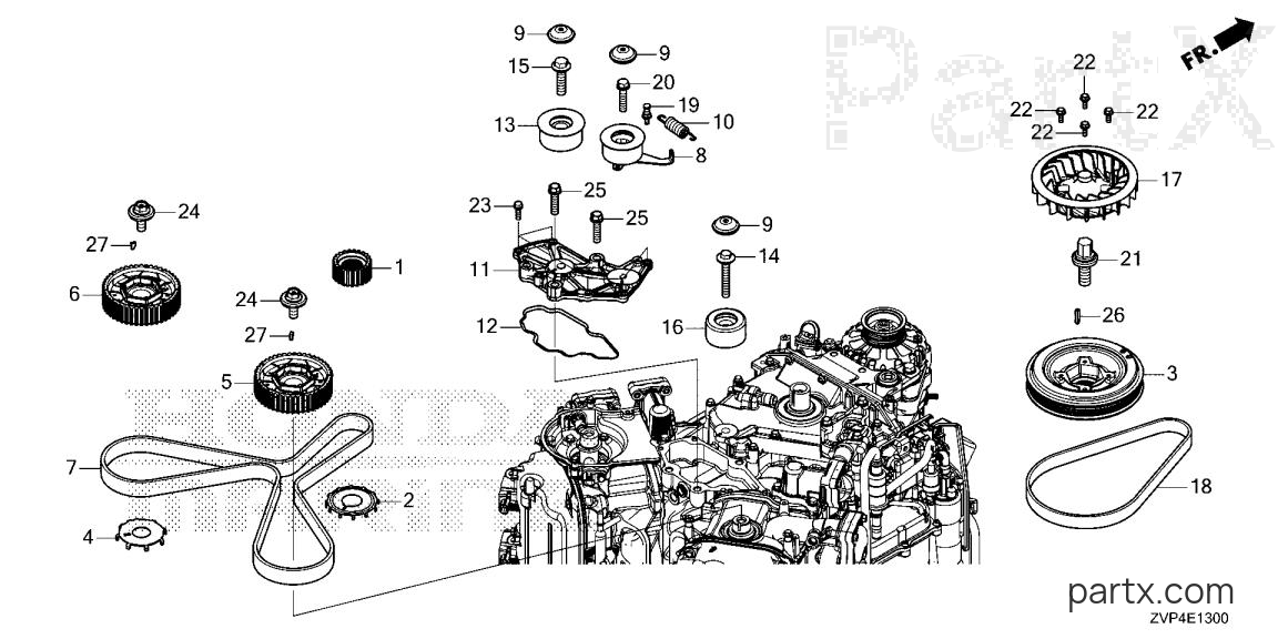 Honda BF350A UDA - TIMING BELT