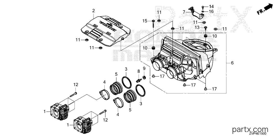 Honda BF350A UCDA - THROTTLE BODY