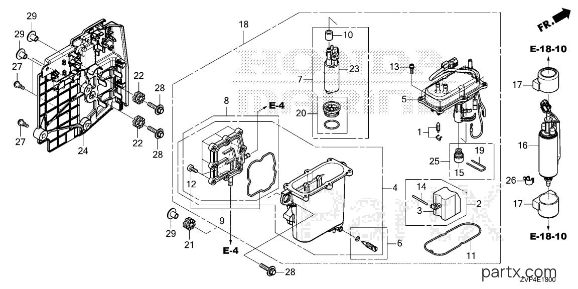 Honda BF350A UDA - VAPOR SEPARATOR