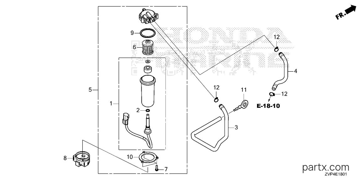 Honda BF350A UCDA - FUEL STRAINER