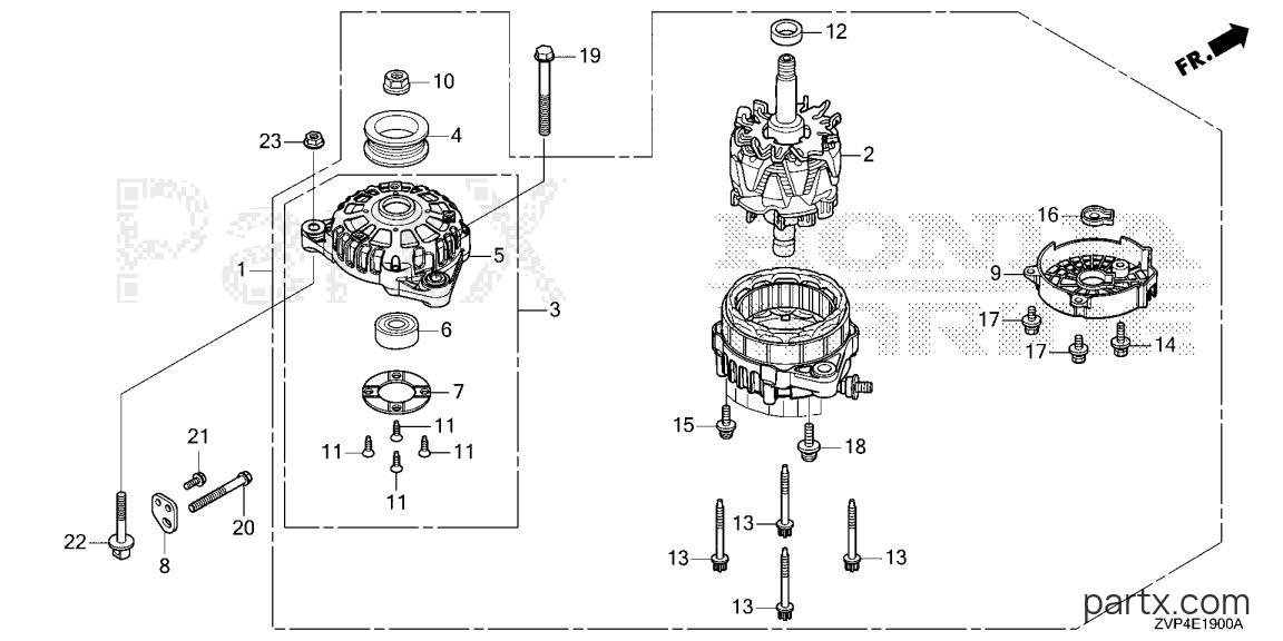 Honda BF350A UDA - ALTERNATOR