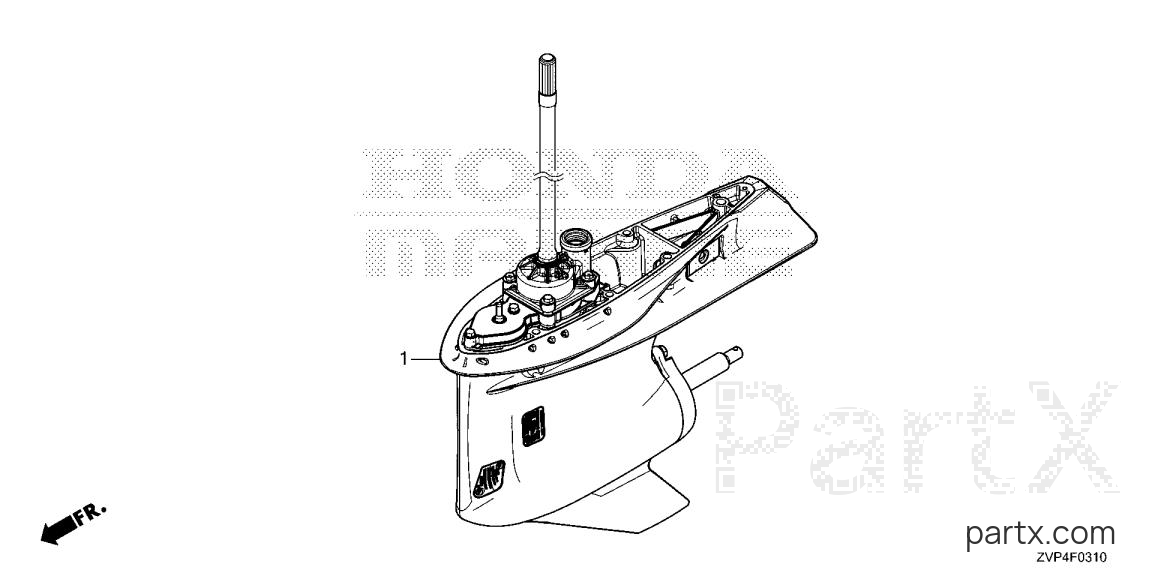 Honda BF350A UCDA - GEAR CASE ASSY.