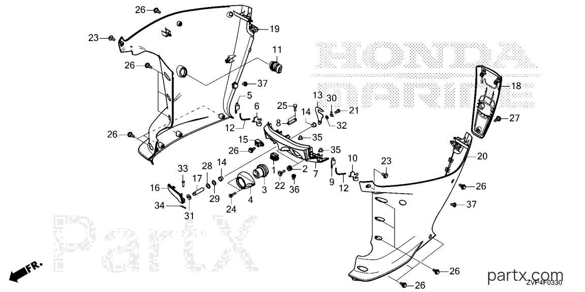 Honda BF350A UCDA - UNDER COVER