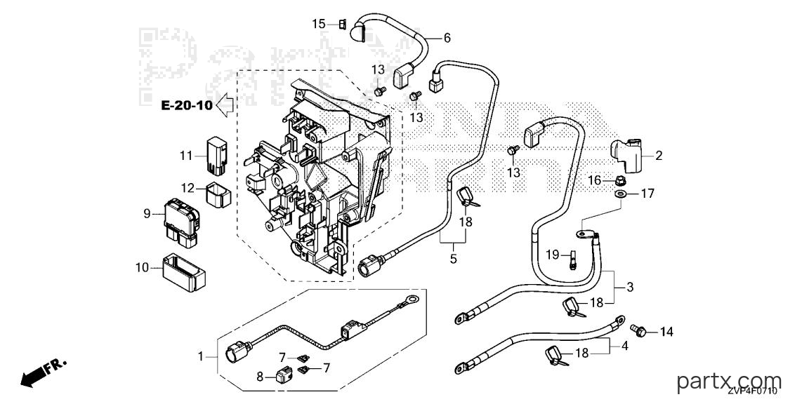 Honda BF350A XCDA - BATTERY CORD