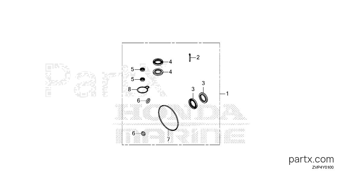 Honda BF350A XDA - GEAR CASE KIT