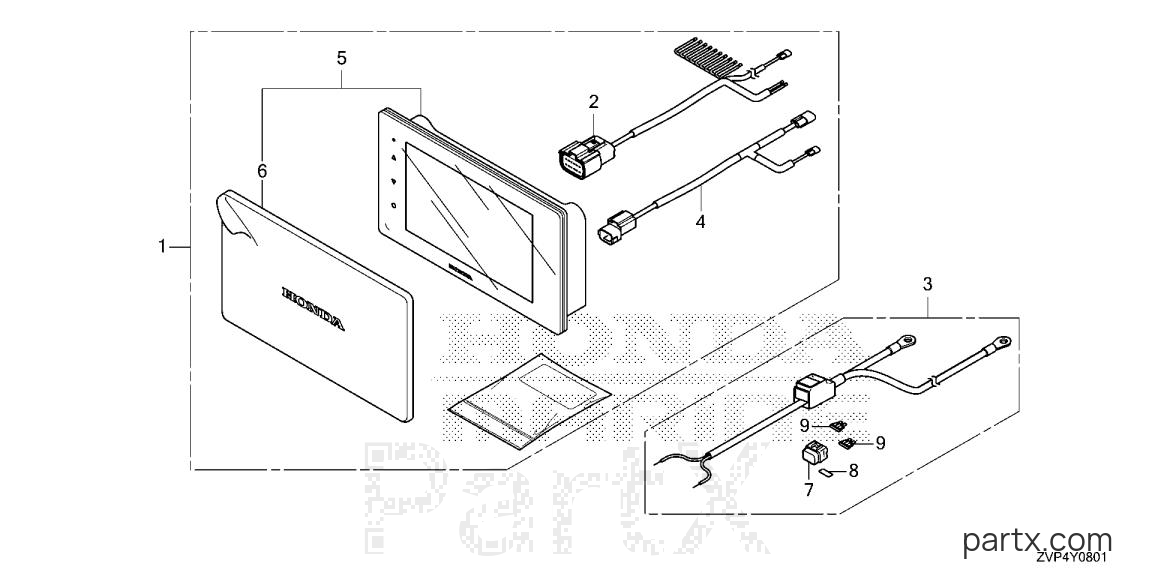 Honda BF350A XCDA - DISPLAY KIT (7 INCH)
