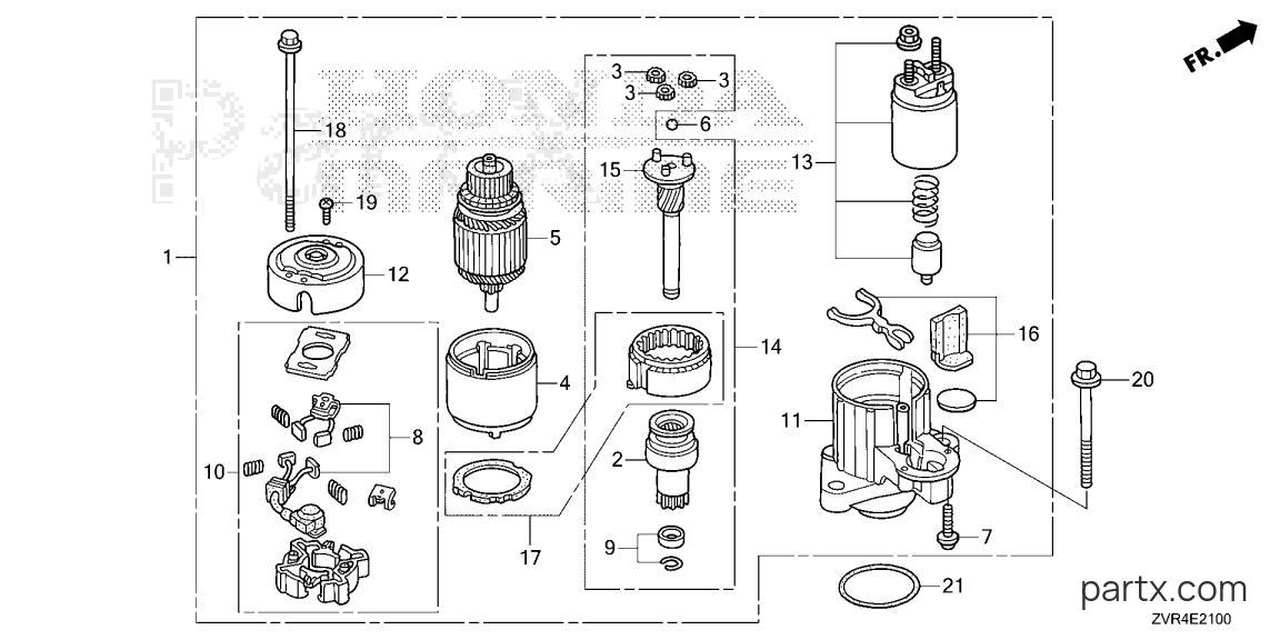 Honda BF115J XRA - STARTER MOTOR
