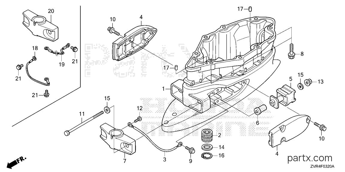 Honda BF115J XDA - EXTENSION CASE