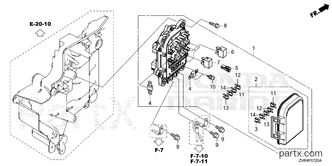 Honda BF115JK1 LDA - FUSE BOX - RELAY