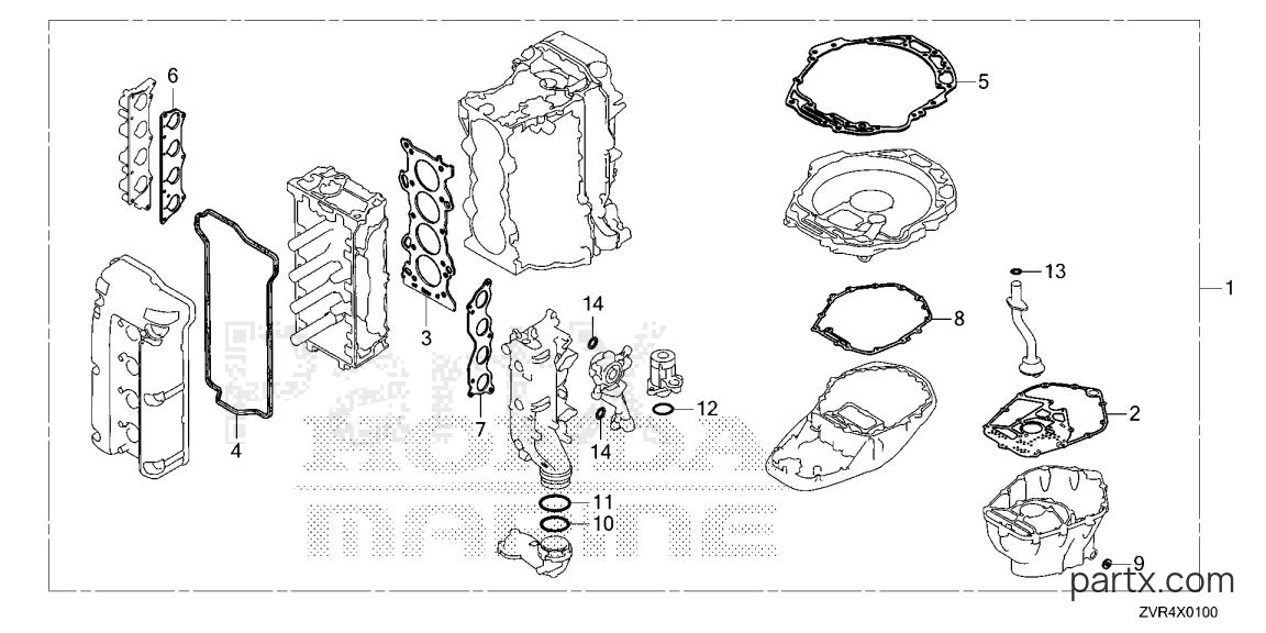 Honda BF115JK1 XRA - GASKET KIT