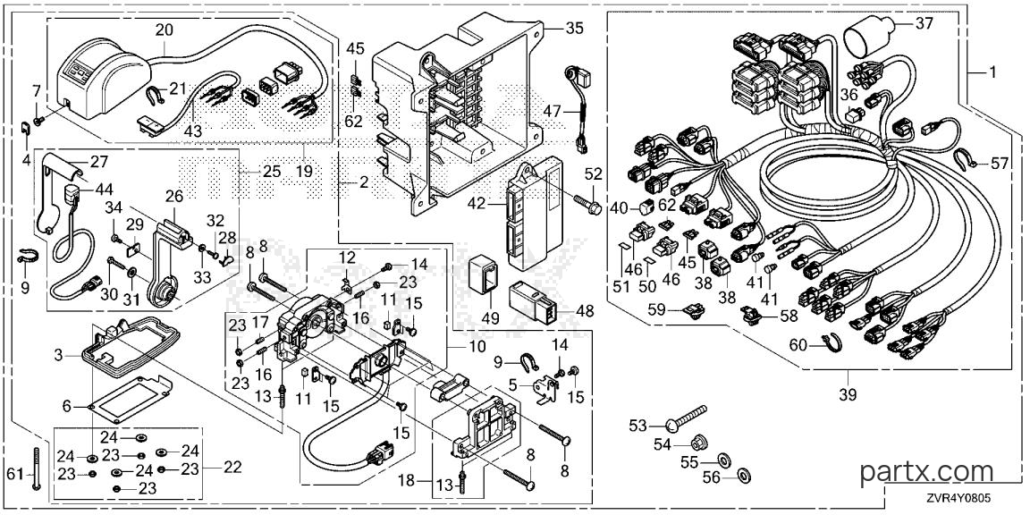 Honda BF115J XDA - REMOTE CONTROL (TOP MOUNT SINGLE TYPE) (MAIN) (DBW)