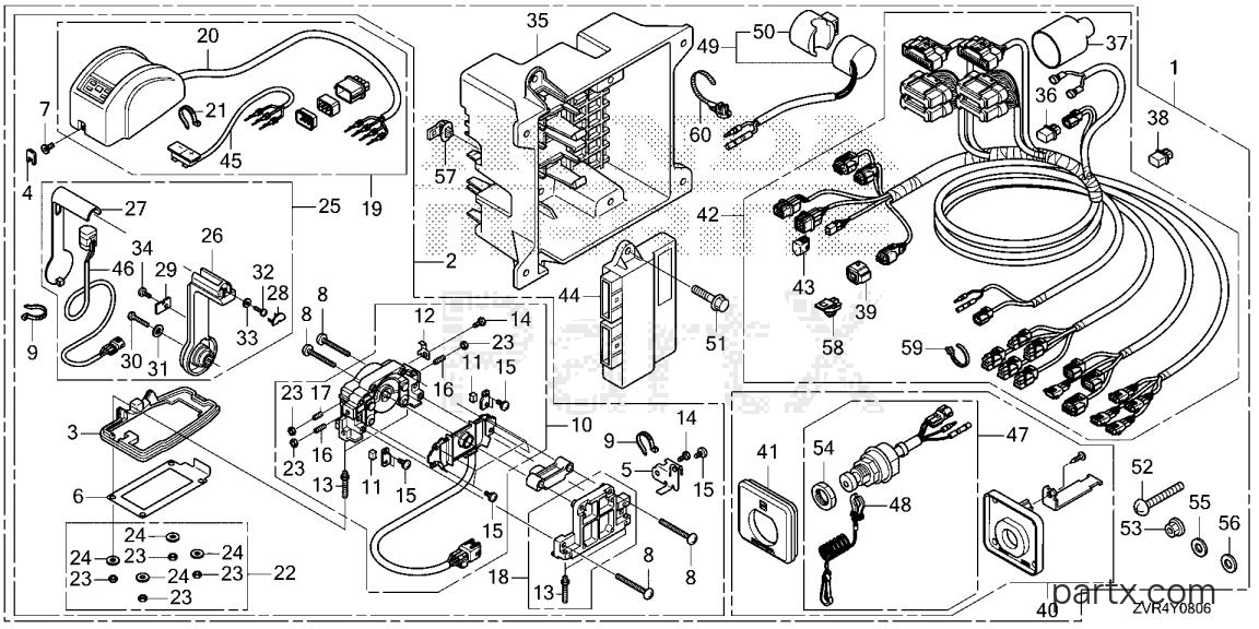 Honda BF115J XDA - REMOTE CONTROL (TOP MOUNT SINGLE TYPE) (SECOND) (DBW)