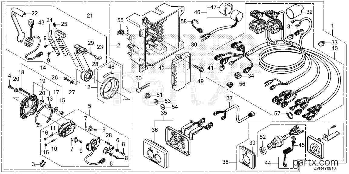 Honda BF115J LDA - REMOTE CONTROL (FLUSH MOUNT TYPE) (SECOND) (DBW)