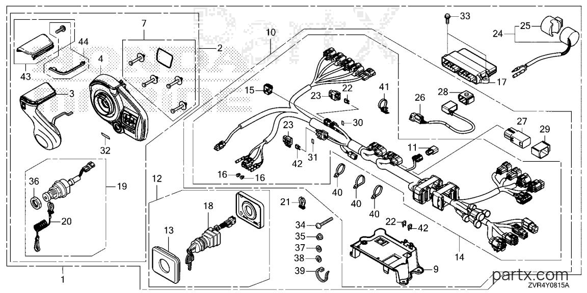 Honda BF115JK1 LDA - REMOTE CONTROL (FLUSH MOUNT TYPE) (MAIN)