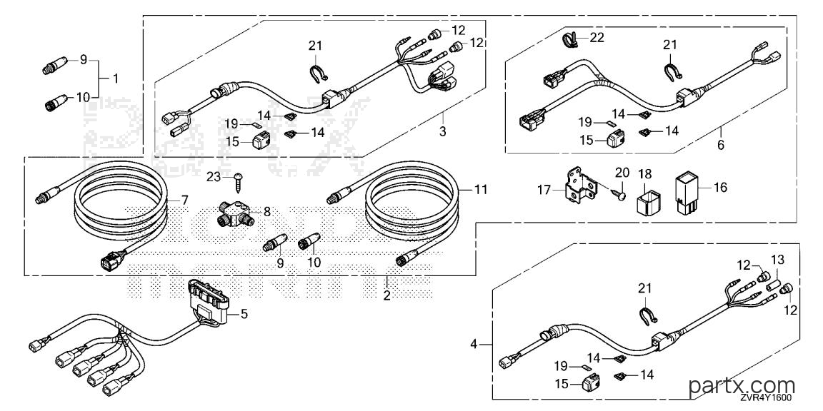 Honda BF115JK1 LRA - CABLE KIT (1)