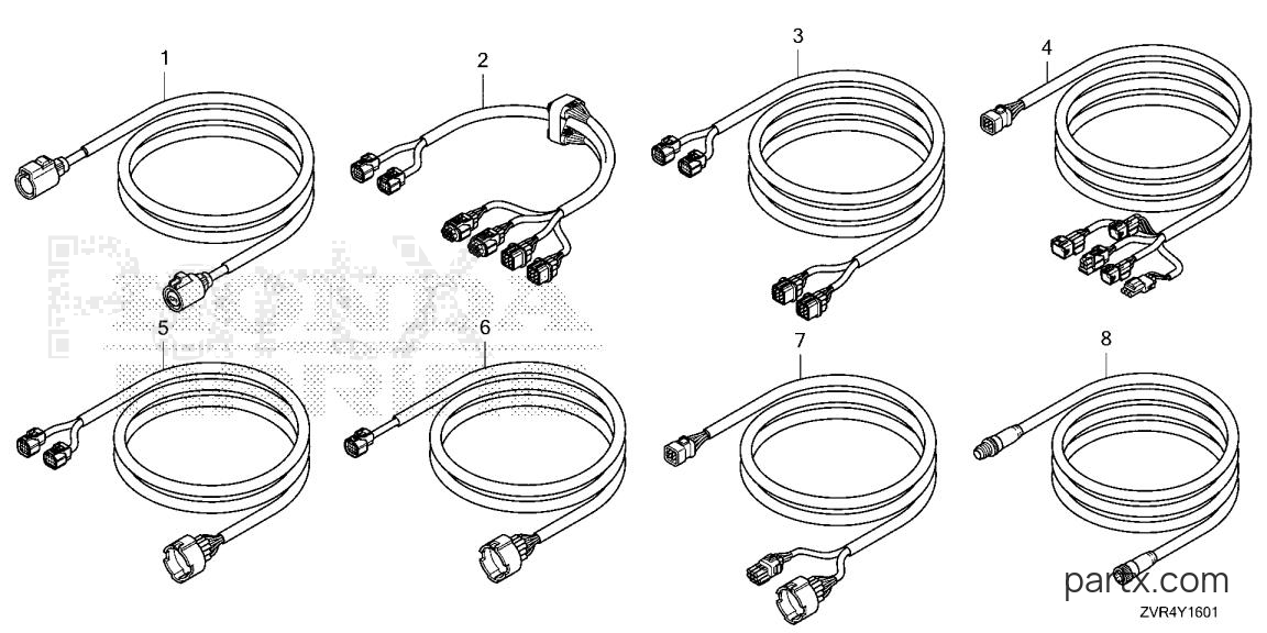 Honda BF115JK1 XRA - CABLE KIT (2)
