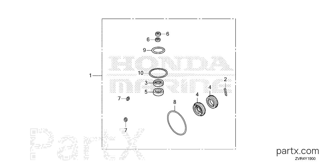Honda BF115JK1 LRA - GEAR CASE KIT