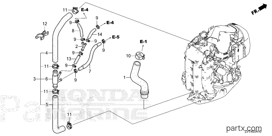 Honda BF150D XRA - WATER HOSE