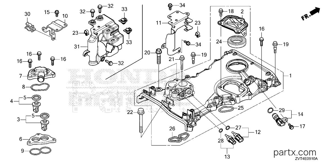 Honda BF150D LDA - CHAIN CASE - THERMOSTAT