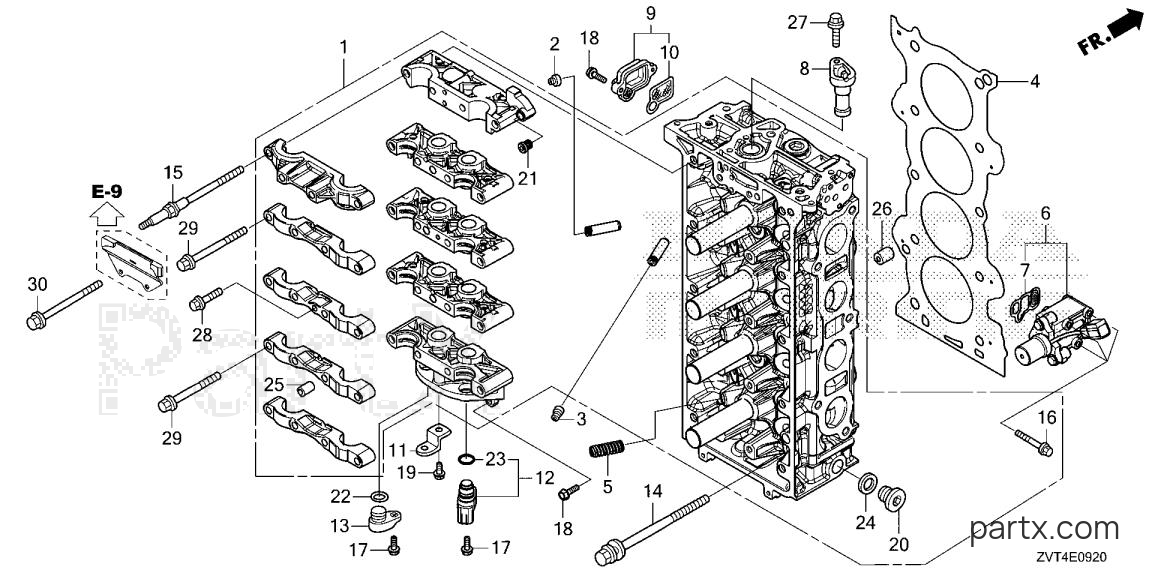 Honda BF150DK1 XRA - CYLINDER HEAD