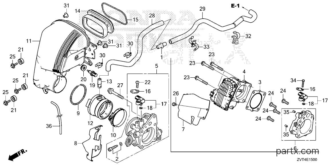 Honda BF150DK1 XCDA - THROTTLE BODY