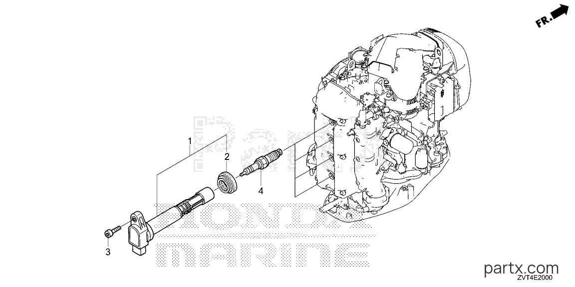 Honda BF150D LRA - IGNITION COIL - SPARK PLUG