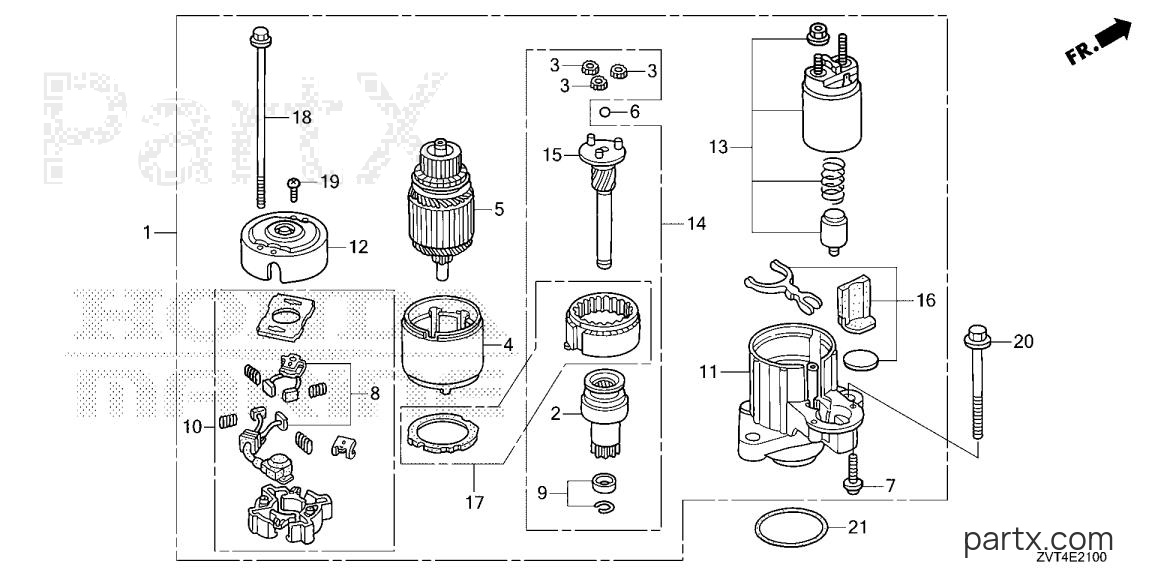 Honda BF140AK1 LRA - STARTER MOTOR