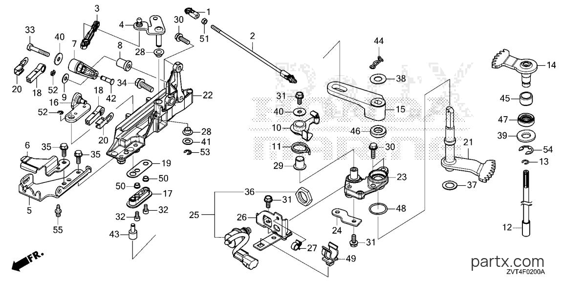 Honda BF150DK1 XCRA - SHIFT SHAFT (MECH)