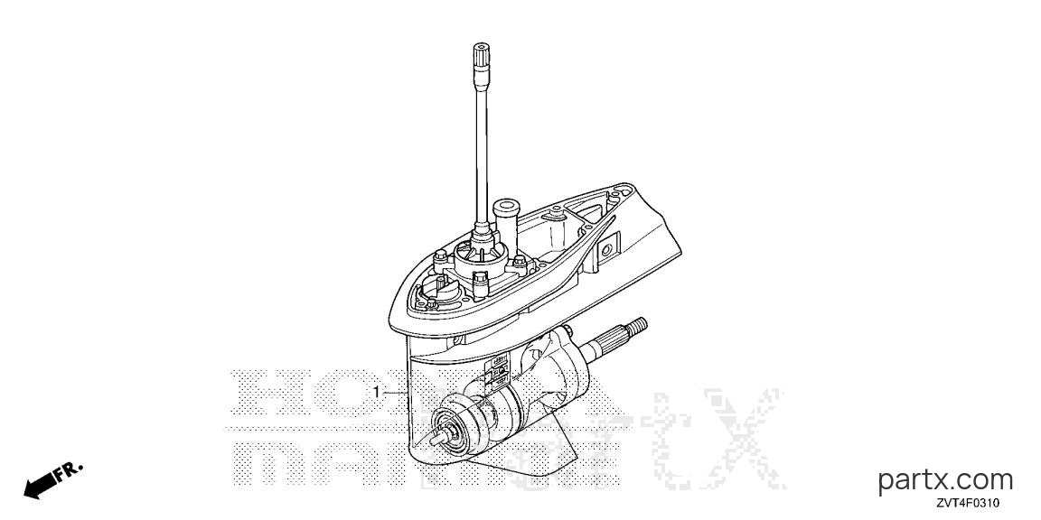 Honda BF140A LRA - GEAR CASE ASSY.