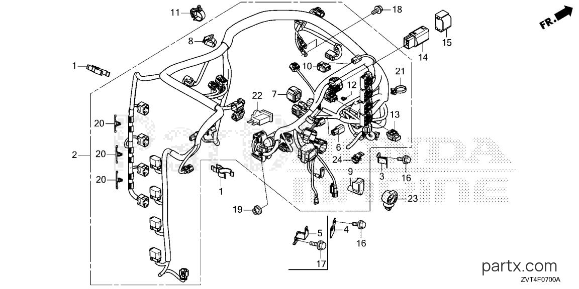 Honda BF150D JRA - WIRE HARNESS