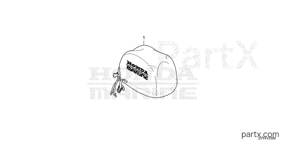 Honda BF150DK1 XCDA - ENGINE COVER