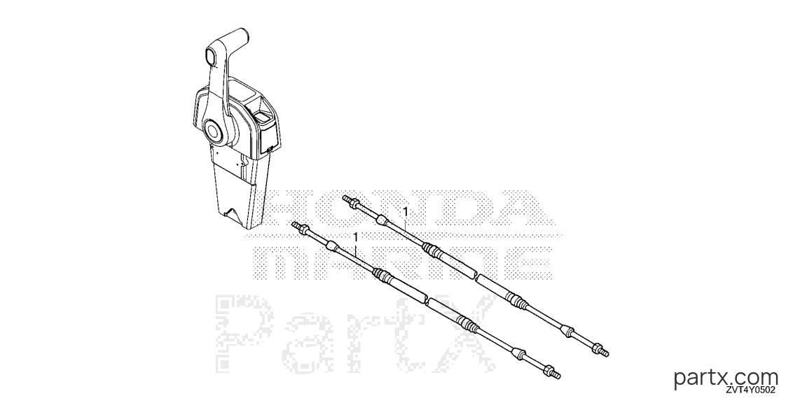 Honda BF150DK1 XCRA - CABLE (SINGLE) (NHK MEC)
