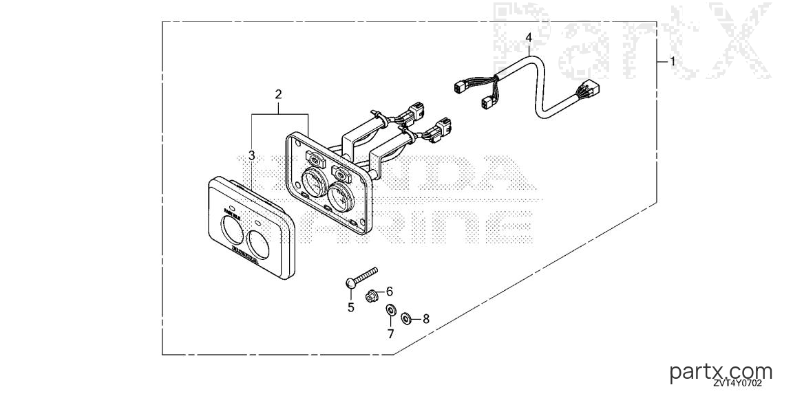 Honda BF140A XDA - SWITCH PANEL KIT (FUNCTION)