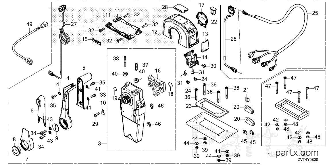 Honda BF140AK1 XCRA - REMOTE CONTROL (TOP MOUNT SINGLE TYPE) (NHK MEC)