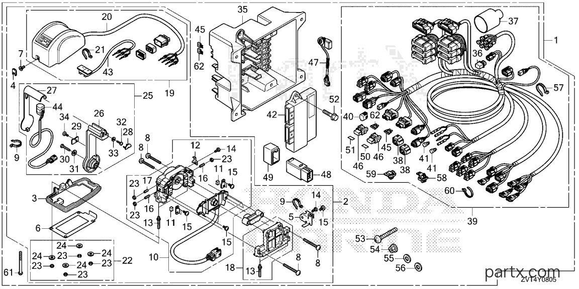 Honda BF140A XDA - REMOTE CONTROL (TOP MOUNT SINGLE TYPE) (MAIN) (DBW)