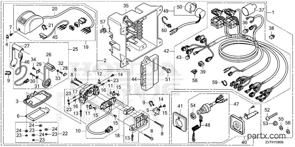 Honda BF150D LDA - REMOTE CONTROL (TOP MOUNT SINGLE TYPE) (SECOND) (DBW)