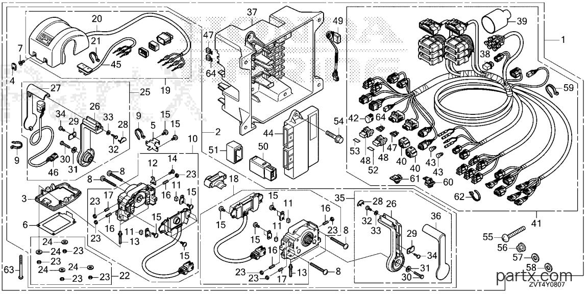 Honda BF150D LDA - REMOTE CONTROL (TOP MOUNT DUAL TYPE) (MAIN) (DBW)