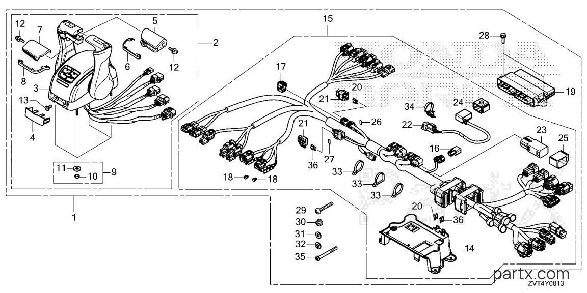 Honda BF150DK1 LDA - REMOTE CONTROL (TOP MOUNT DUAL TYPE) (MAIN)