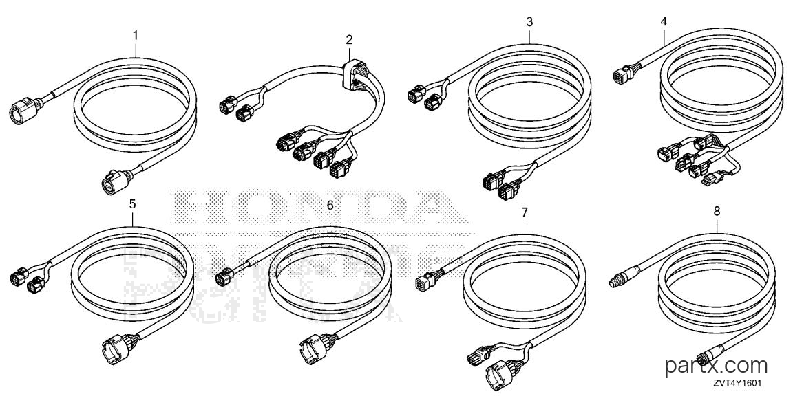 Honda BF150D XDA - CABLE KIT (2)