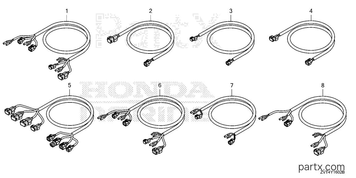 Honda BF140AK1 XDA - CABLE KIT (3)