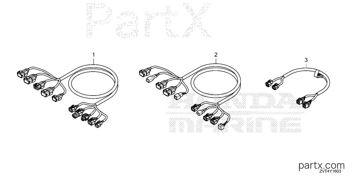 Honda BF140AK1 LDA - CABLE KIT (4)