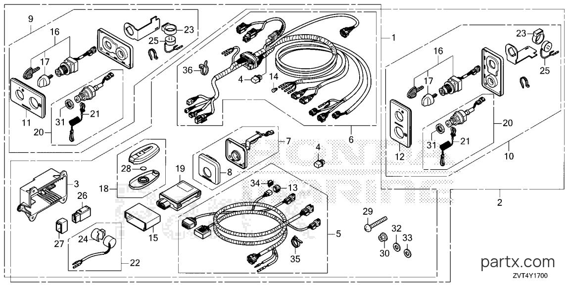 Honda BF140A XRA - SMART UNIT (1) (SINGLE) (MECH)