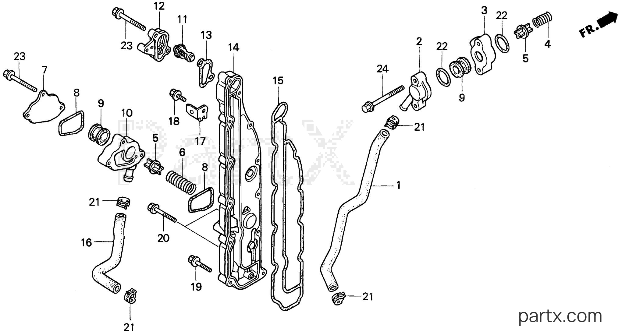 Honda BF90AY LRTA - THERMOSTAT
