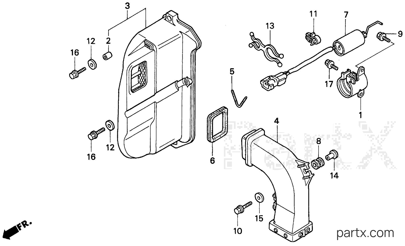 Honda BF90AY LHTA - MUFFLER COVER