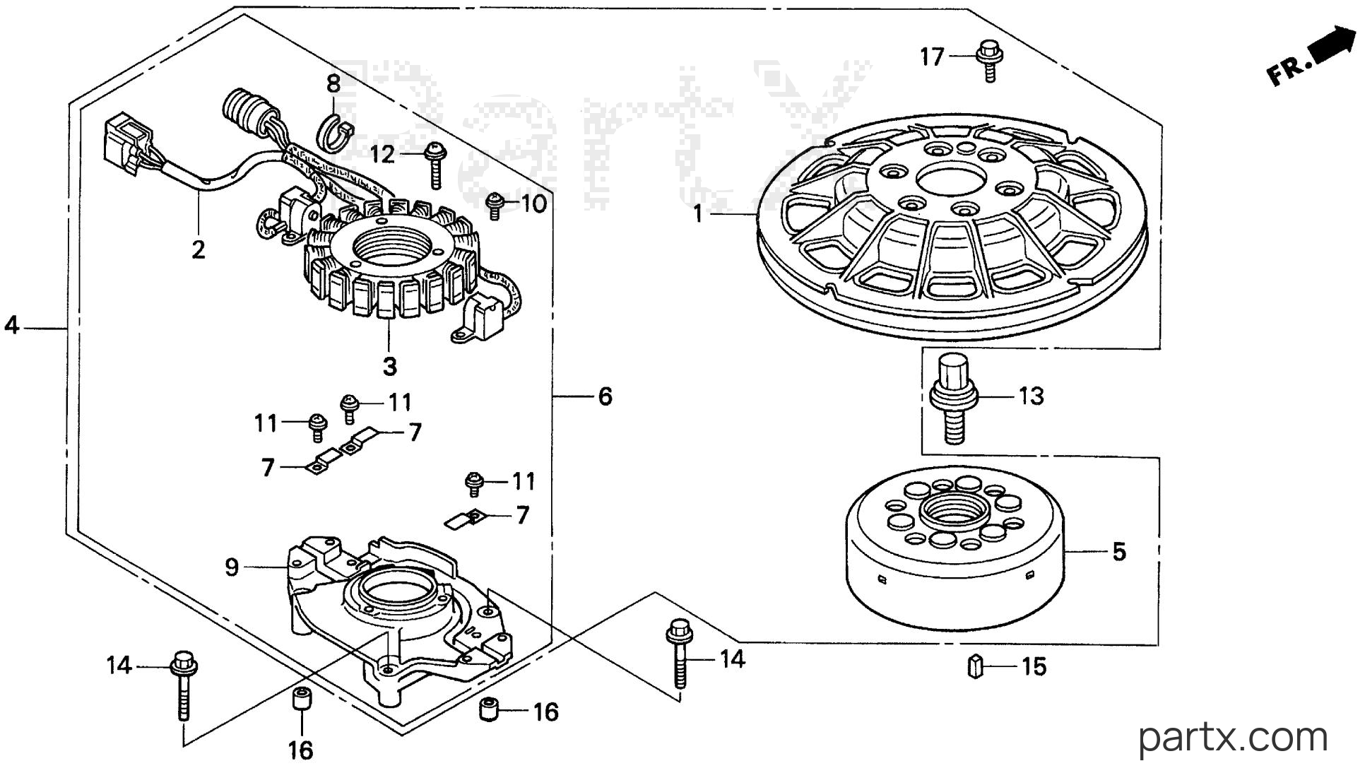 Honda BF75AY LRTA - ALTERNATOR