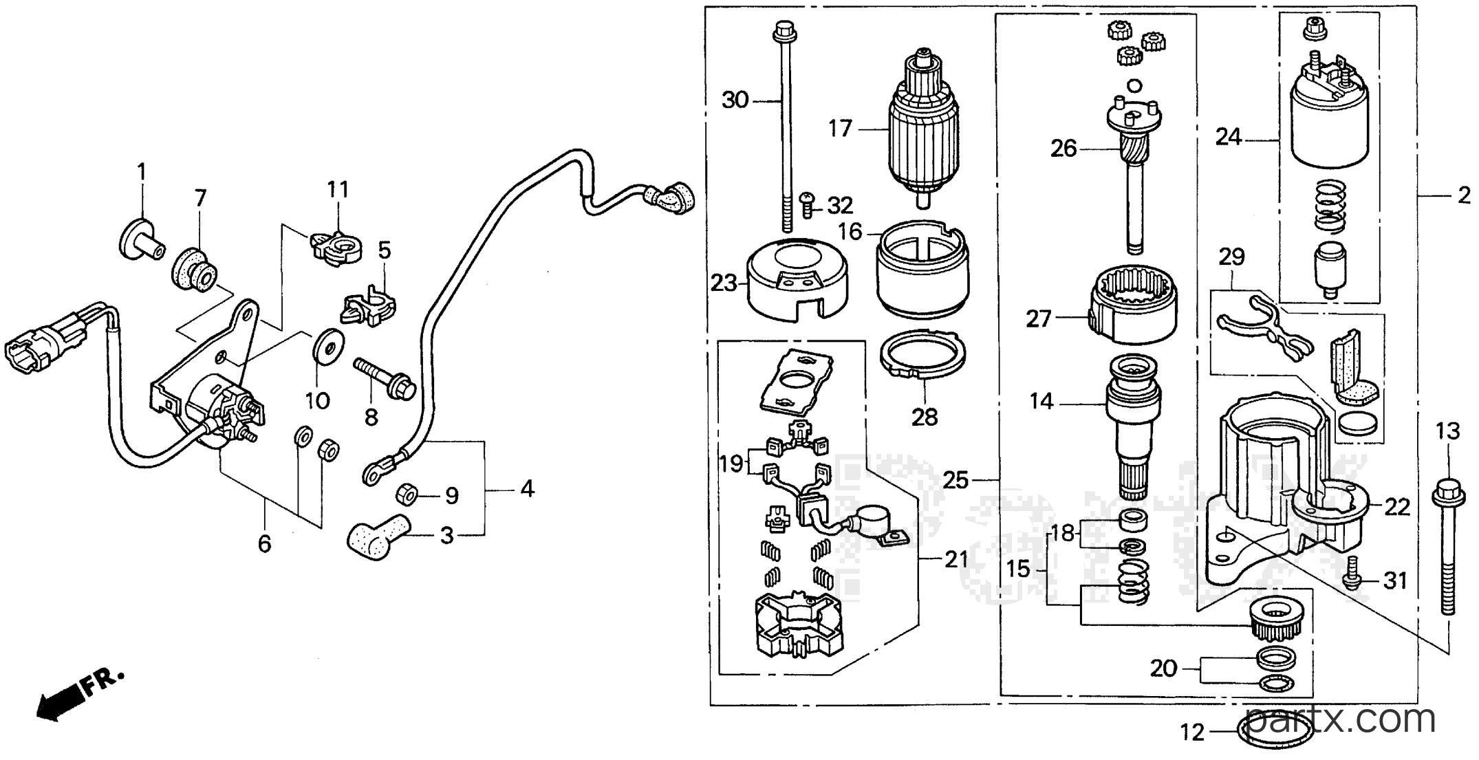 Honda BF75AW LRTA - STARTER MOTOR