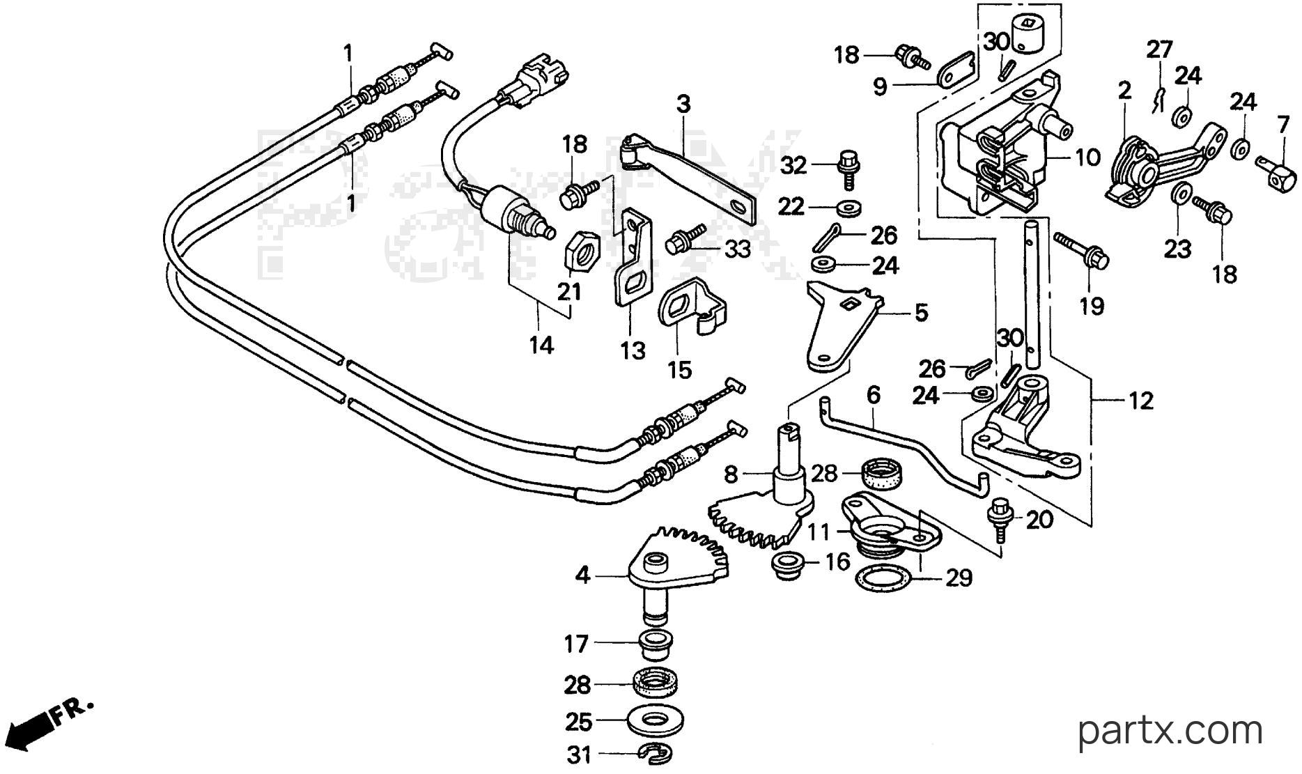 Honda BF90AX XRTA - SHIFT SHAFT