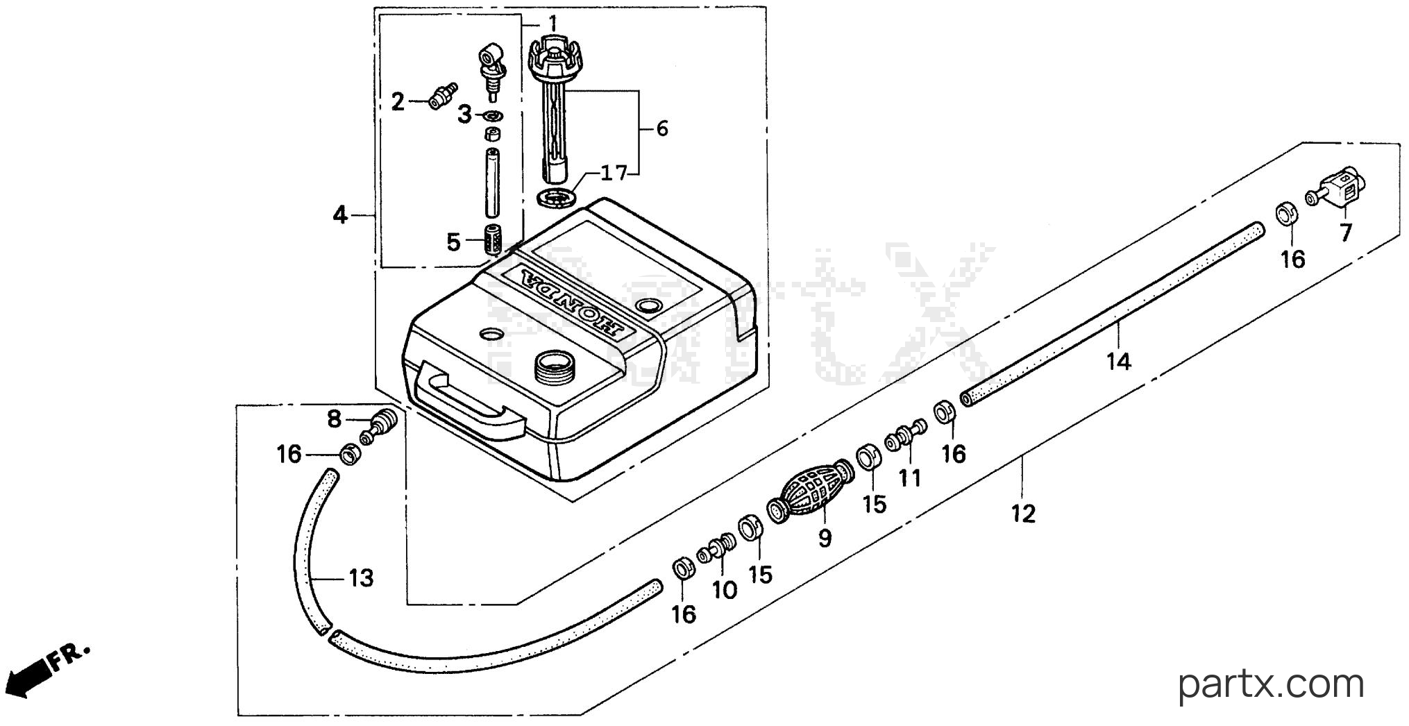 Honda BF75AY XRTA - FUEL TANK