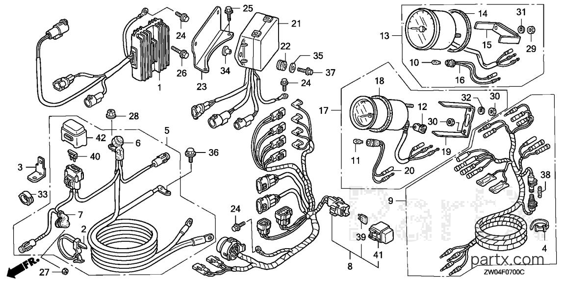 Honda BF90AW XRTA - REGULATOR - STARTER CABLE