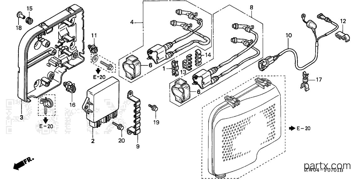 Honda BF90AY JRTA - IGNITION COIL (2)